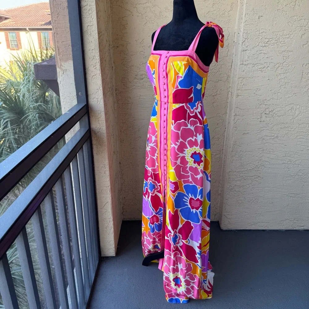 Trina Turk Cami Sleeveless Maxi Dress Sz 6 - Picture 7 of 16